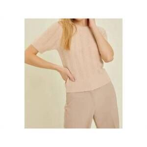 NEW BE COOL sweater knit top in beige